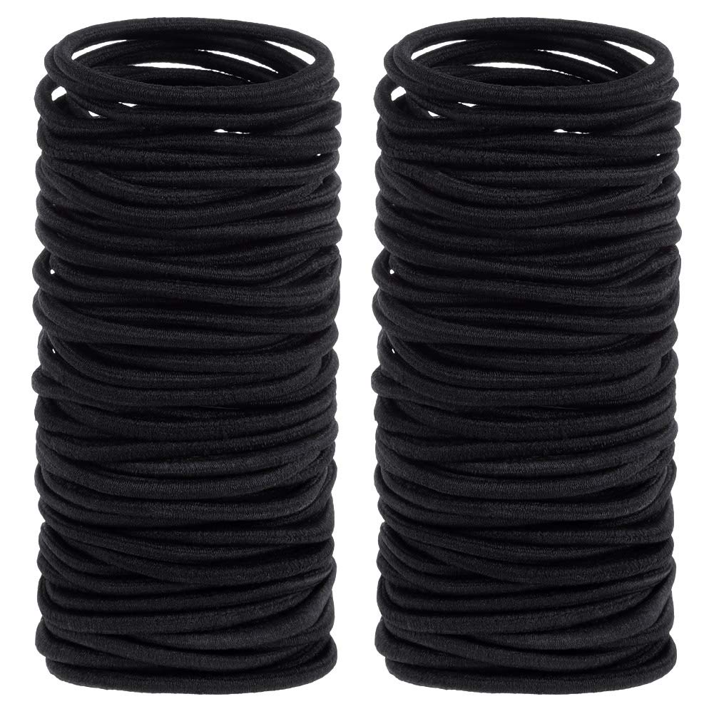 Gomas elásticas negras de Anezus paquete 200 piezas para uso diario
