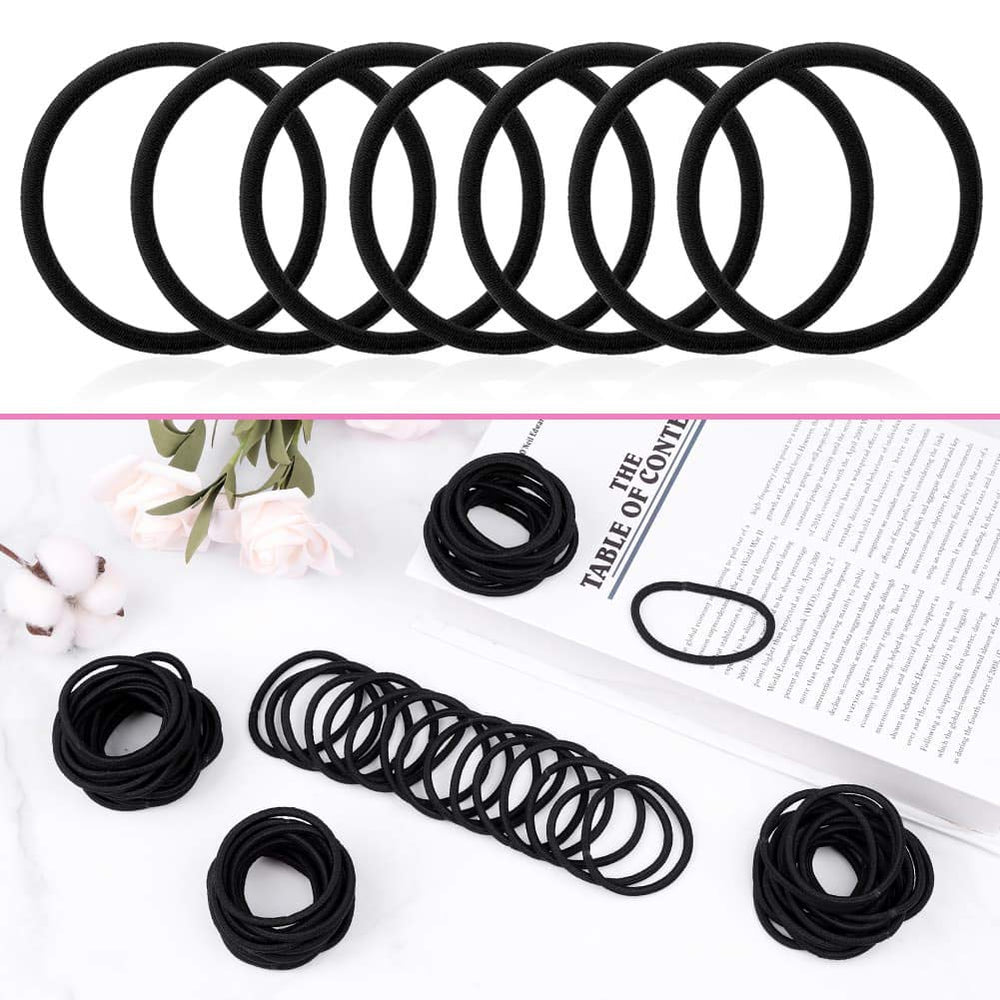 Anezus gomas elásticas negras grosor 4 mm aptas para cabello diverso