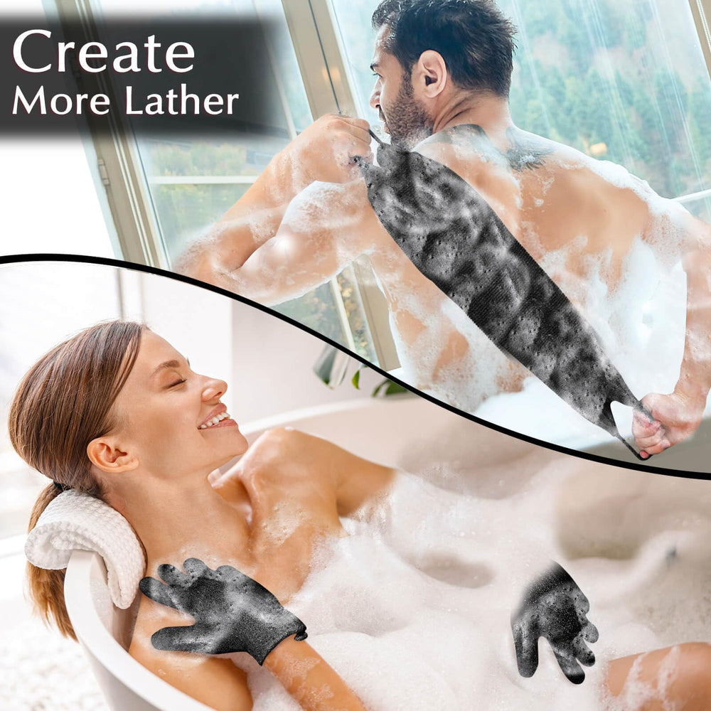 Guantes exfoliantes para ducha Anezus, exfoliación diaria fácil