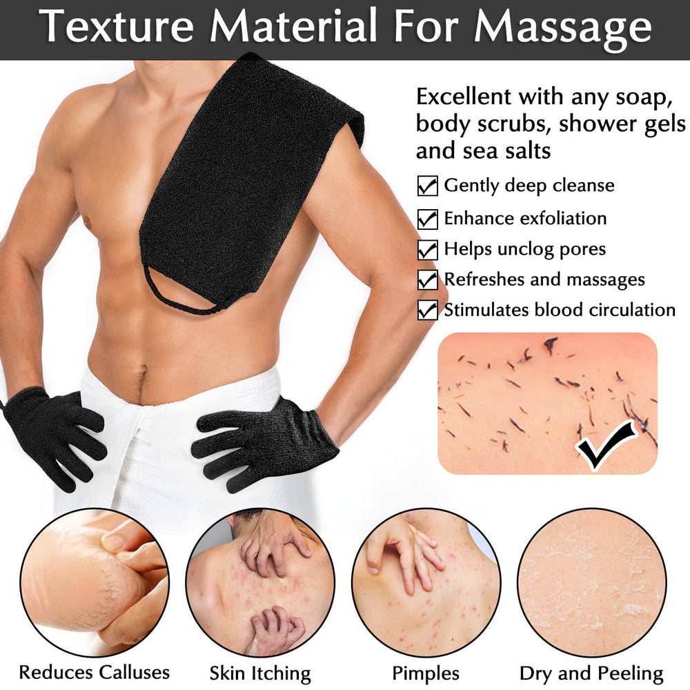 Guantes exfoliantes lavables máquina Anezus, uso diario