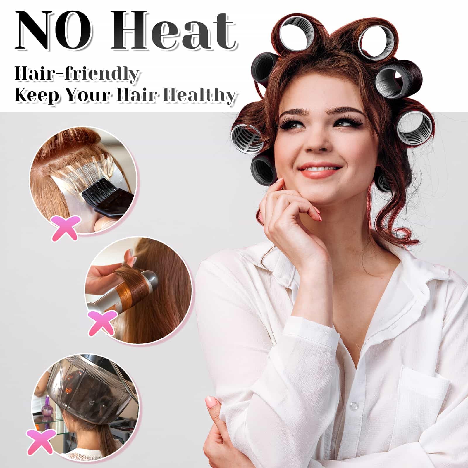 Anezus stainless steel hair clips secure curl sections without snagging.