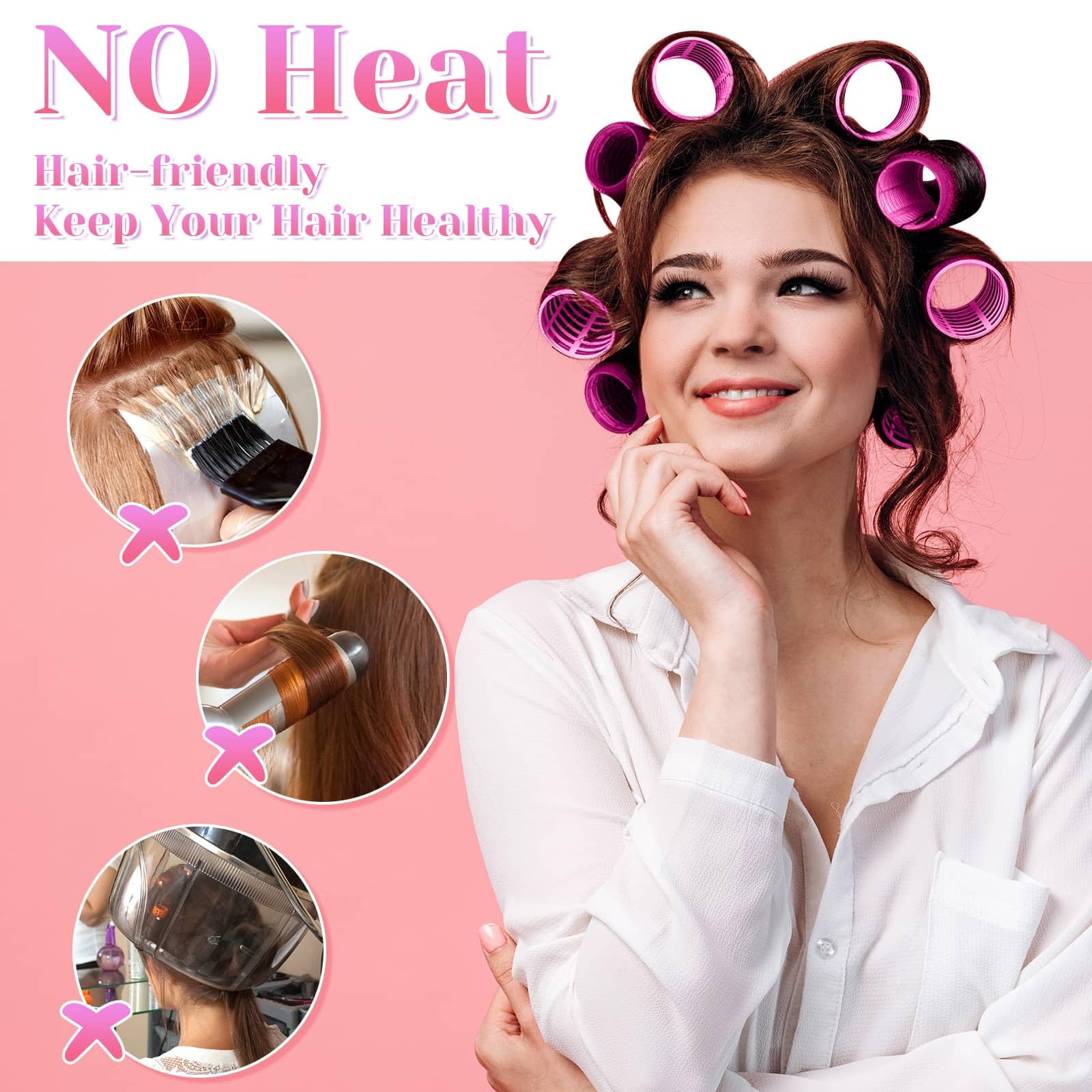 Anezus stainless steel clips secure rollers for pin curls