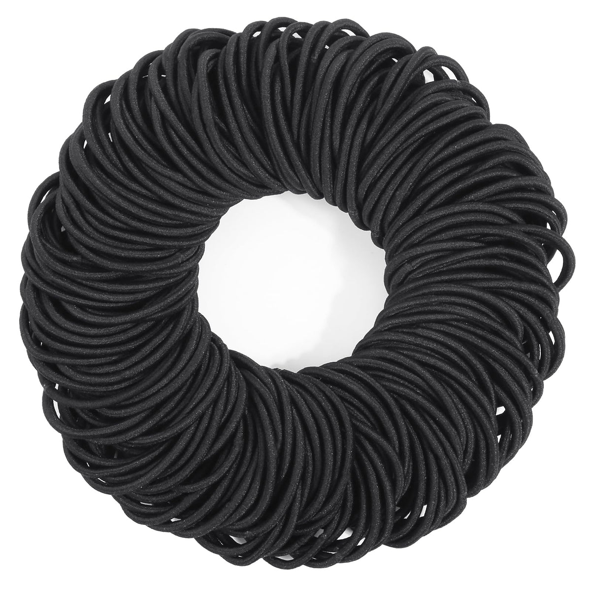 Anezus 200pcs black hair ties bundle for secure ponytails without snagging