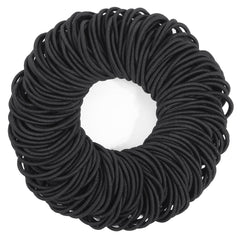Anezus 200pcs black hair ties bundle for secure ponytails without snagging
