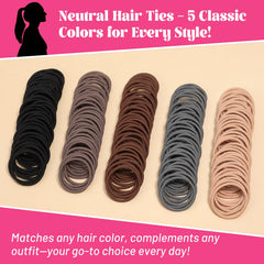 Anezus hair ties with 45mm inner diameter fit most hair thickness.