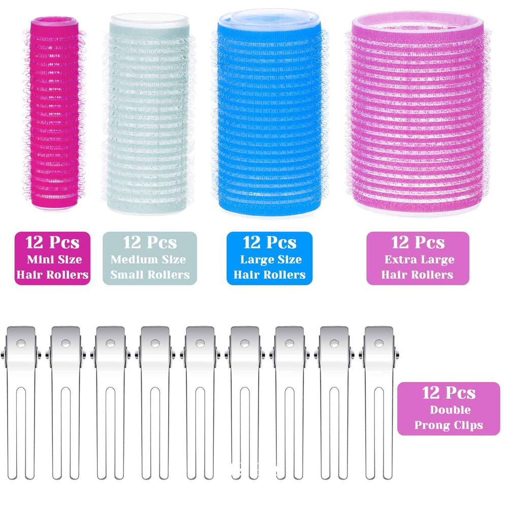 Anezus multicolored rollers collection with versatile sizes for different curl sizes.