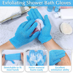 Guantes exfoliantes de nylon con tacto firme para exfoliar