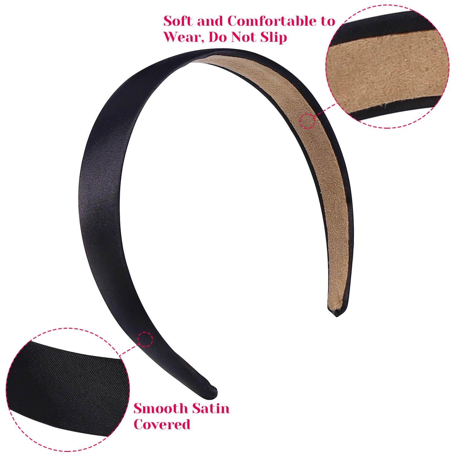Anezus plain hard headbands provide sturdy bases for Minnie ears projects.