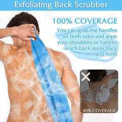 Puño elástico en guantes exfoliantes para ajuste seguro durante la ducha