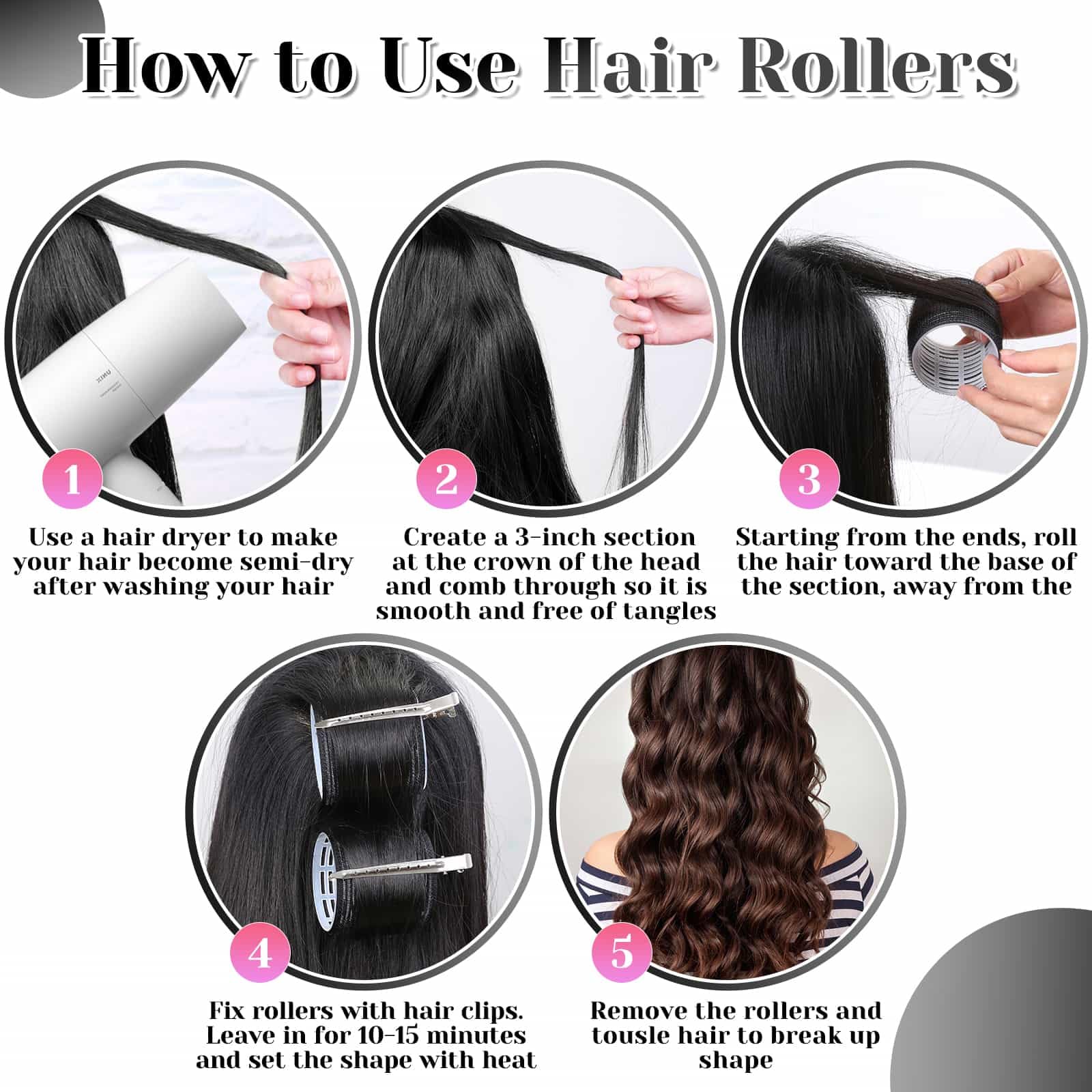 Anezus medium-diameter roller for balanced, defined waves.