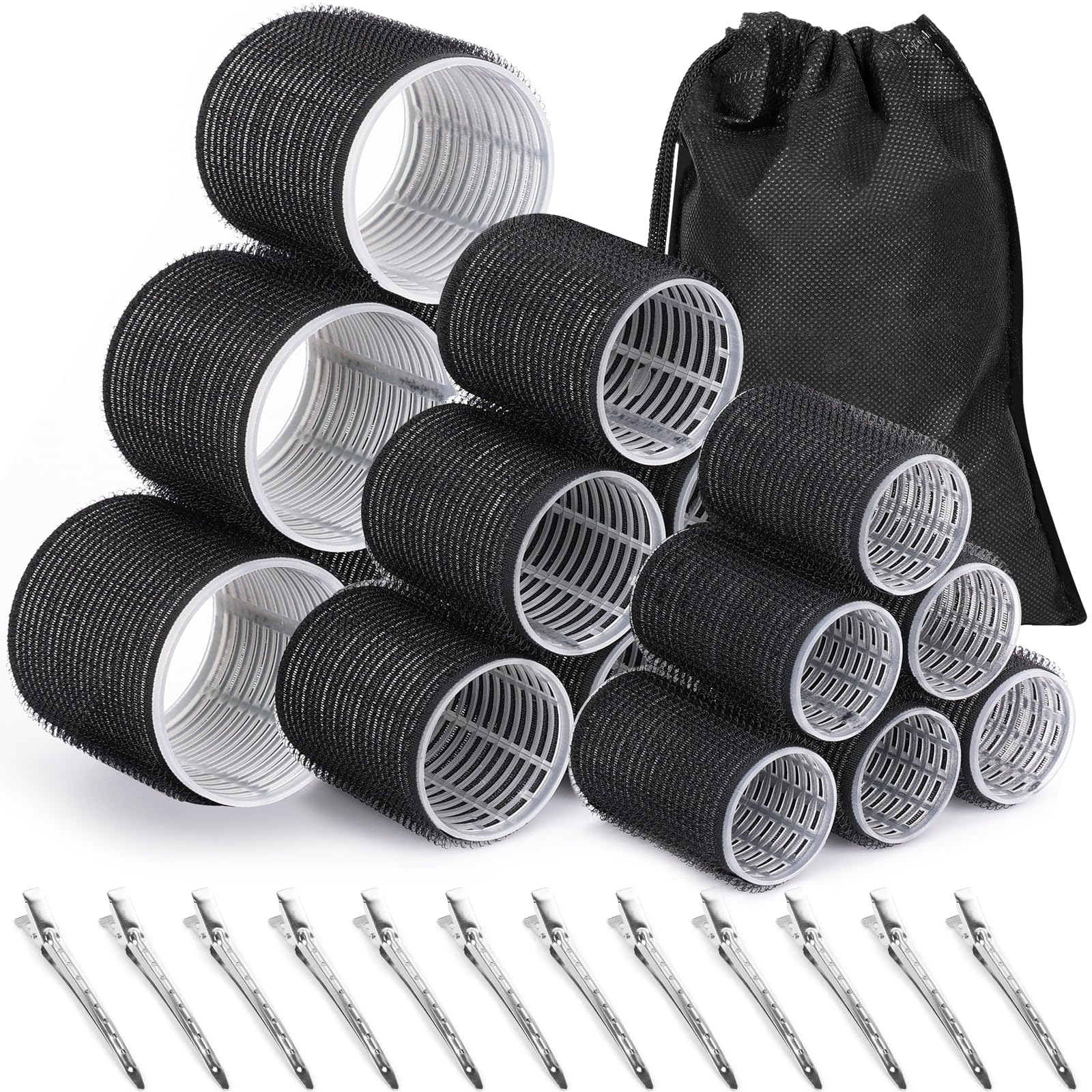 Anezus rollers set with three sizes for versatile curls and added volume.