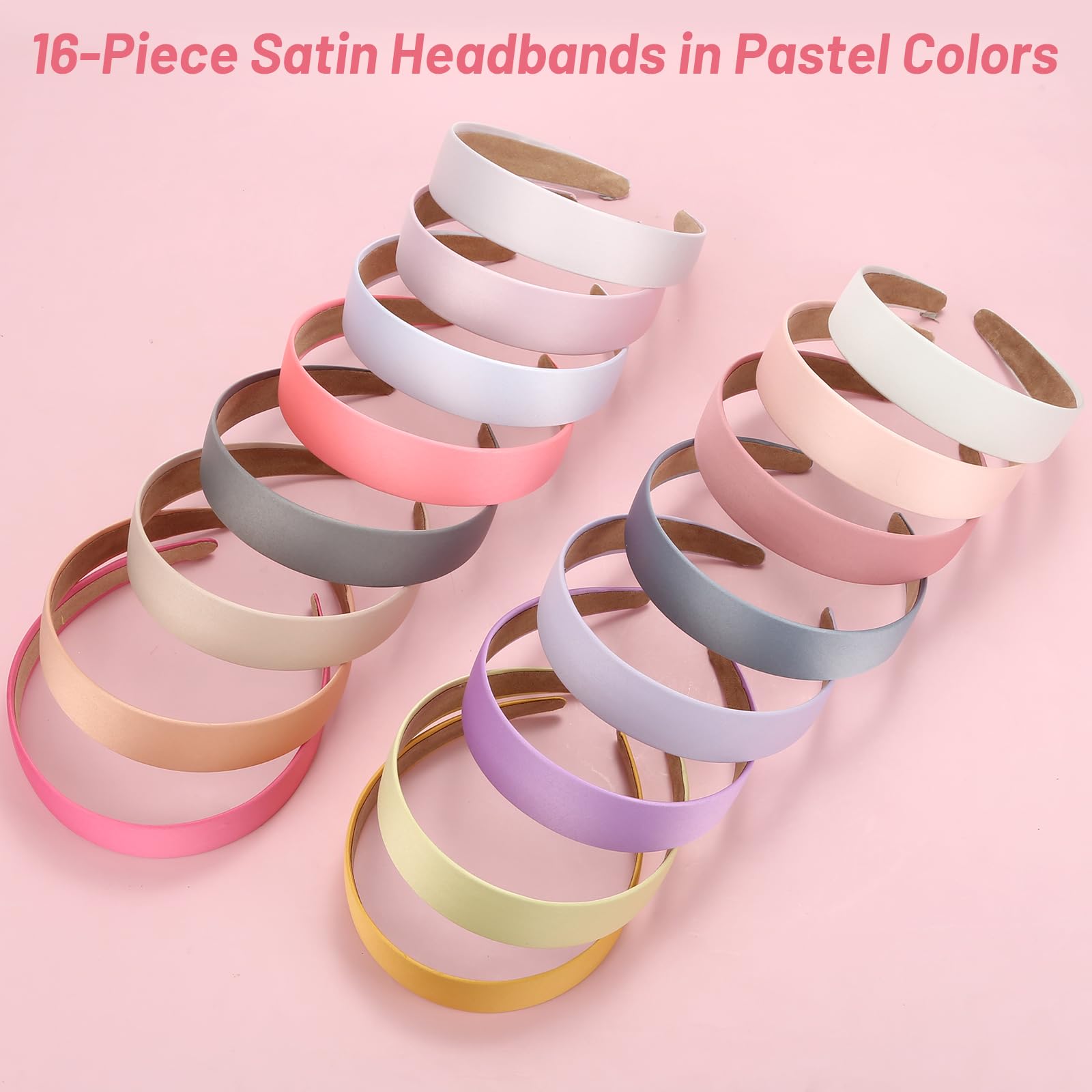 anezus satin headband close-up reveals smooth satin finish and secure, comfortable grip