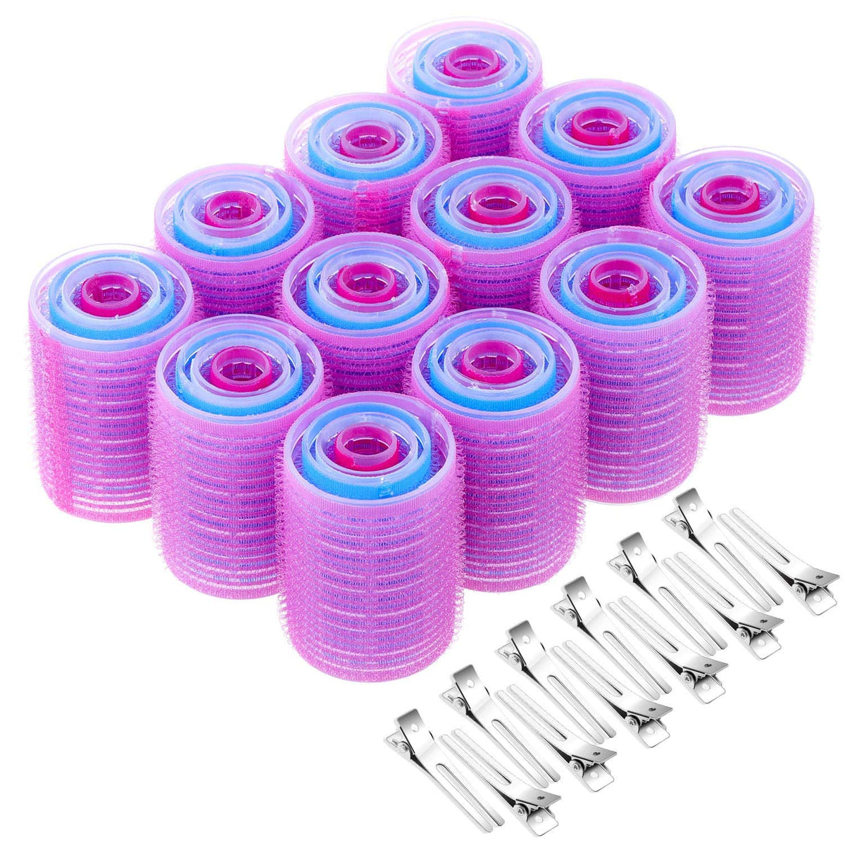 Anezus self-grip rollers 60-pcs set for easy at-home styling and secure hold.