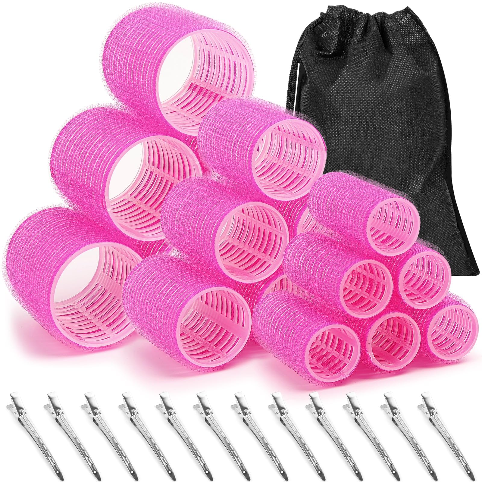 Anezus self-grip rollers in bright colors for quick, voluminous curls