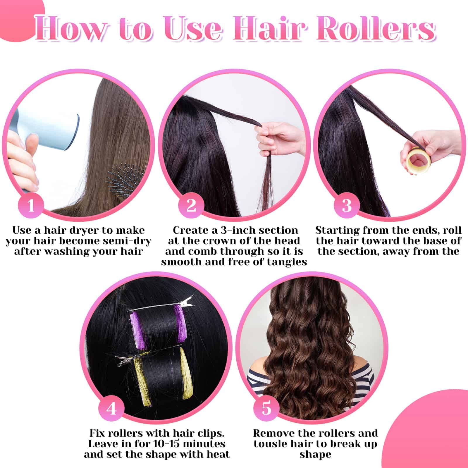 Anezus demonstration of soft curls achieved with self grip rollers.