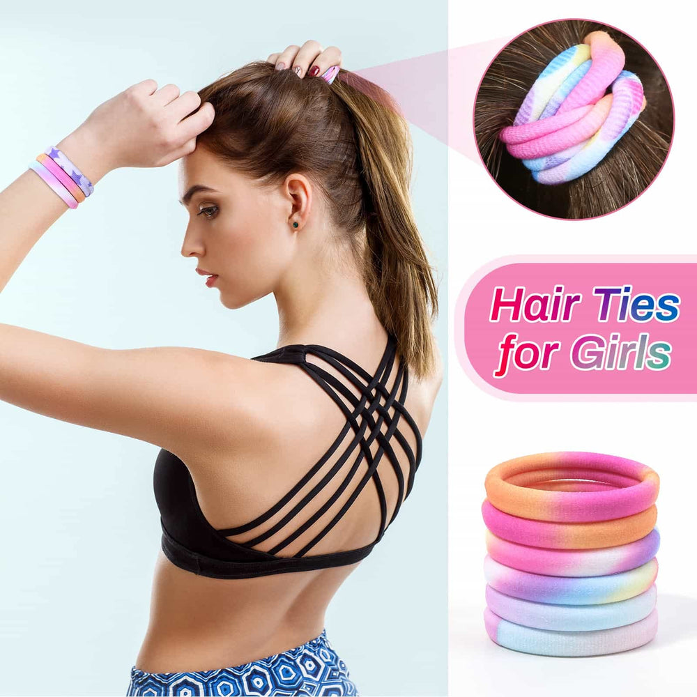 Anezus soft stretchy hair ties prevent snagging during workouts
