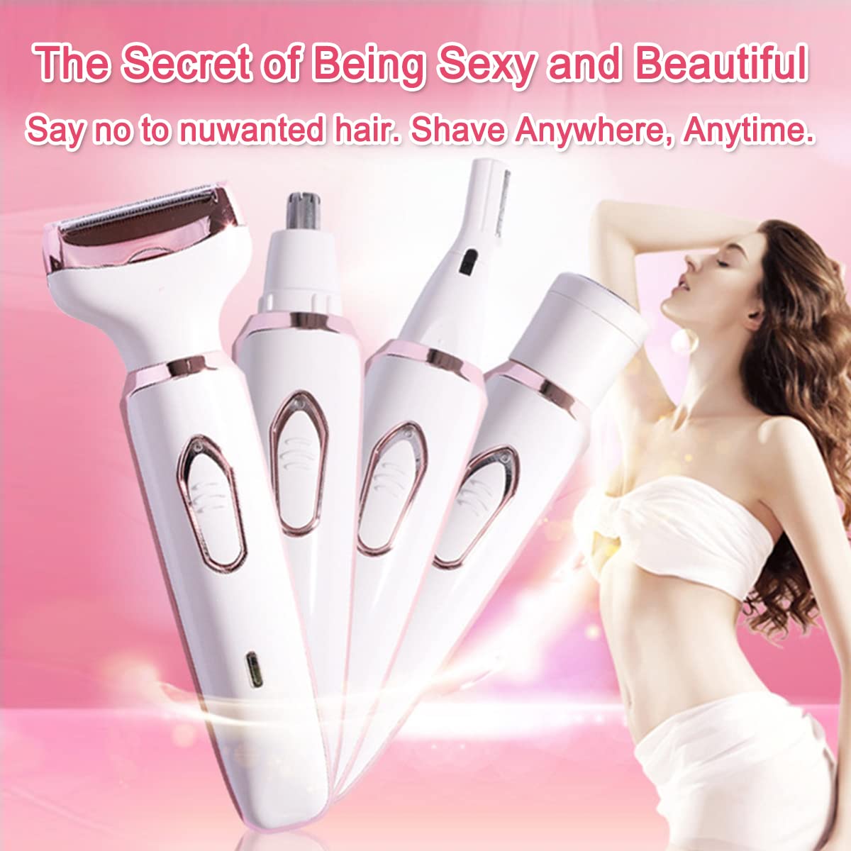 ANFOOS bikini and armpit trimming demonstrates precise sensitive-area care