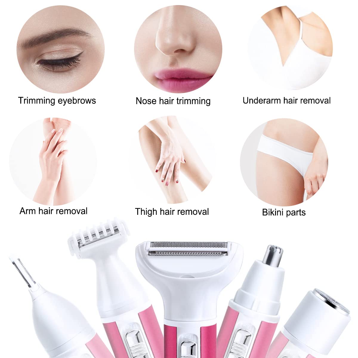 ANFOOS small-area shaver for detailed work on brows and bikini lines.