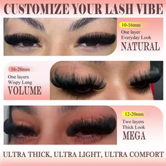 Anforlin 200D thick volume clusters deliver bold fullness for expressive eye shape.