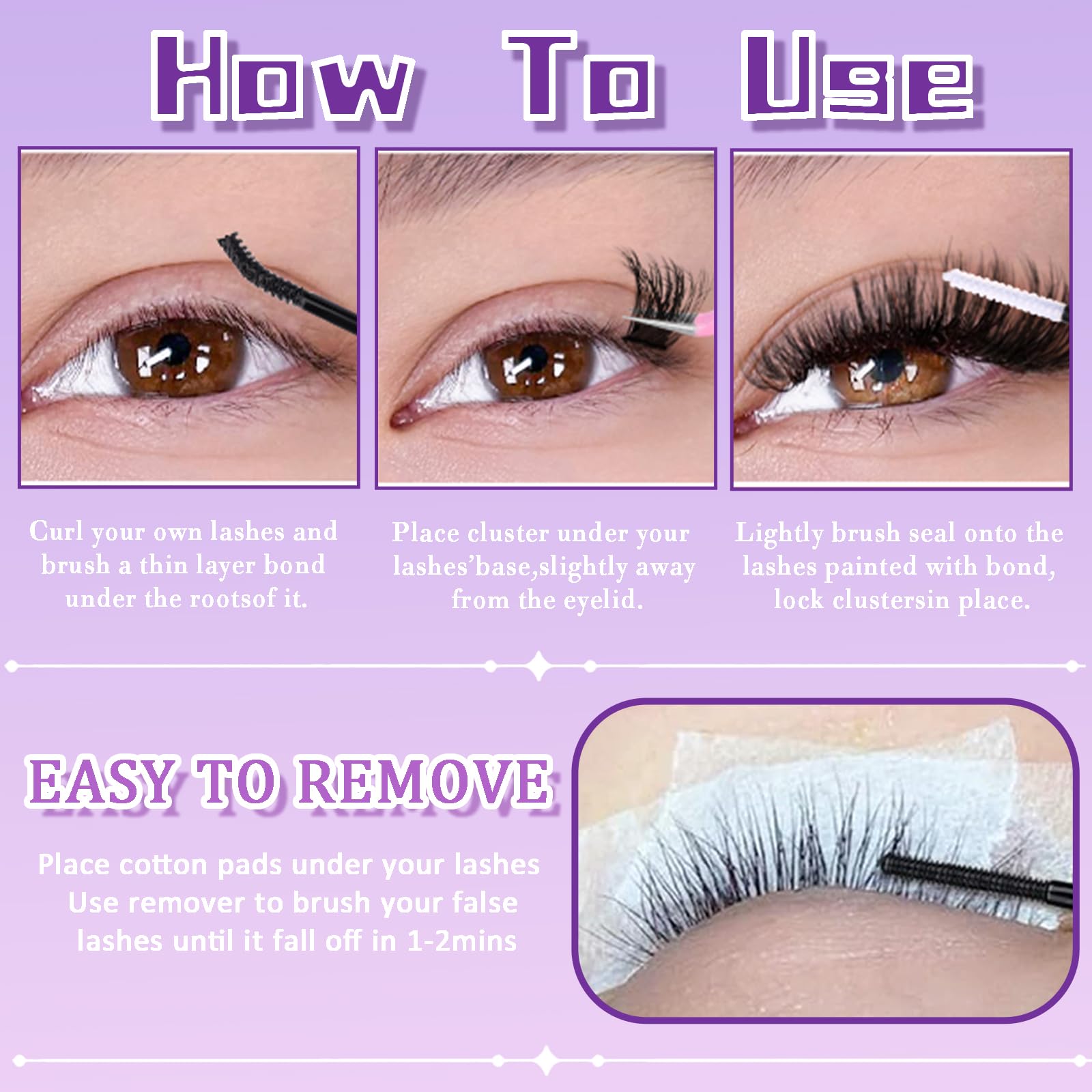 Anforlin Lash Clusters 240-piece DIY at home ready kit