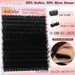 Anforlin mixed-length 10-20mm clusters enable tailored lash length and dramatic effect.