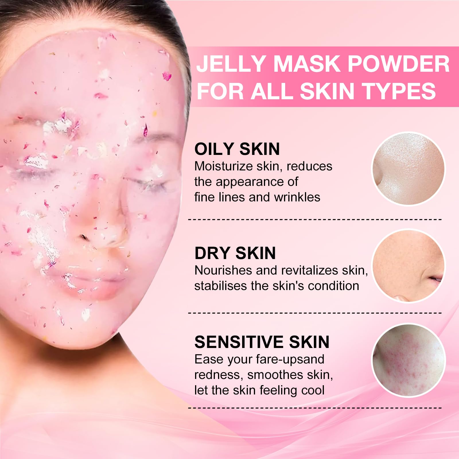 Angeland Jelly Mask aplicación suave en el rostro para cuidado profesional en casa
