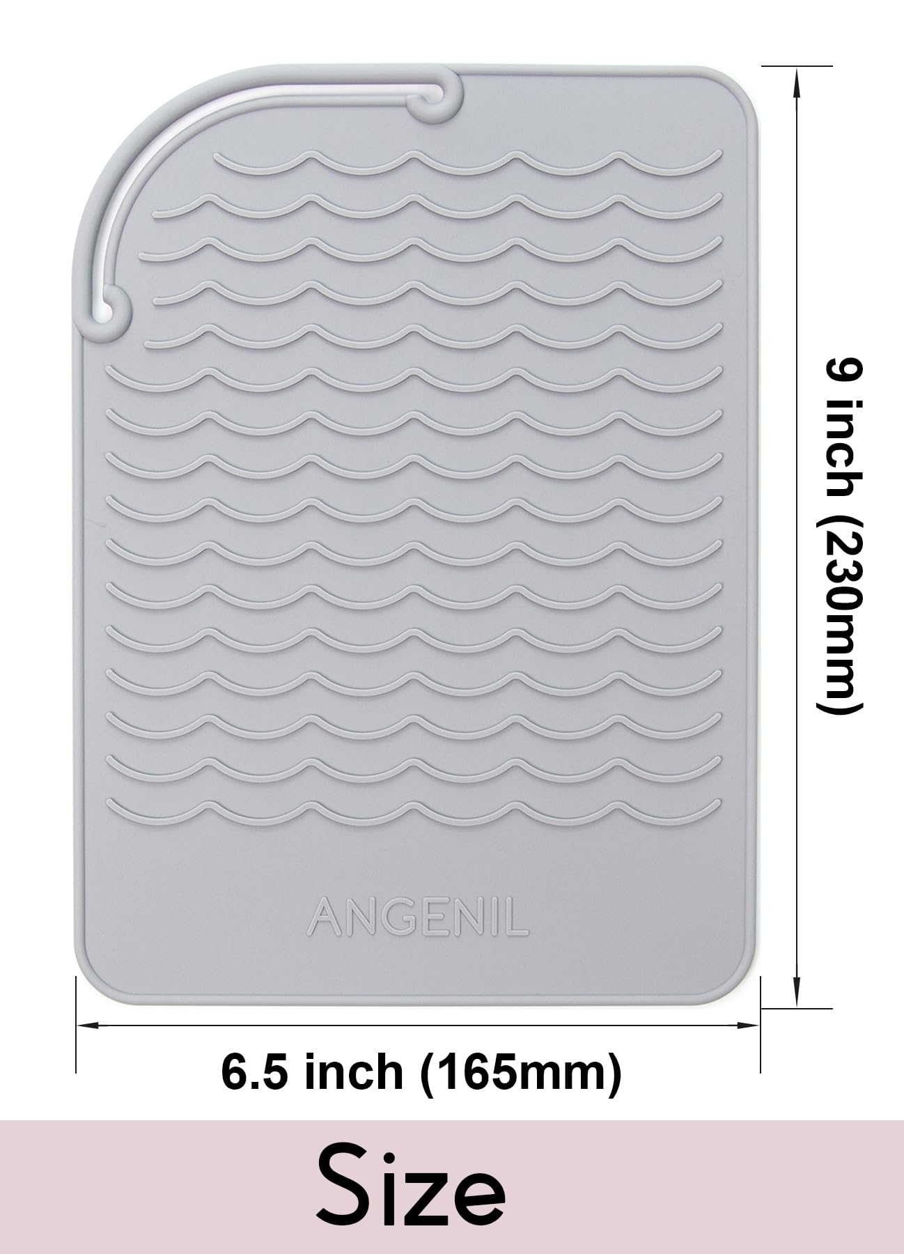 ANGENIL easy-clean silicone mat wipes clean after use.