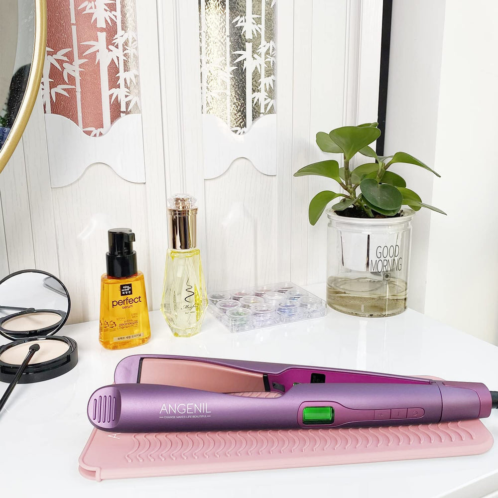 ANGENIL eco-friendly silicone surface is easy to clean after styling