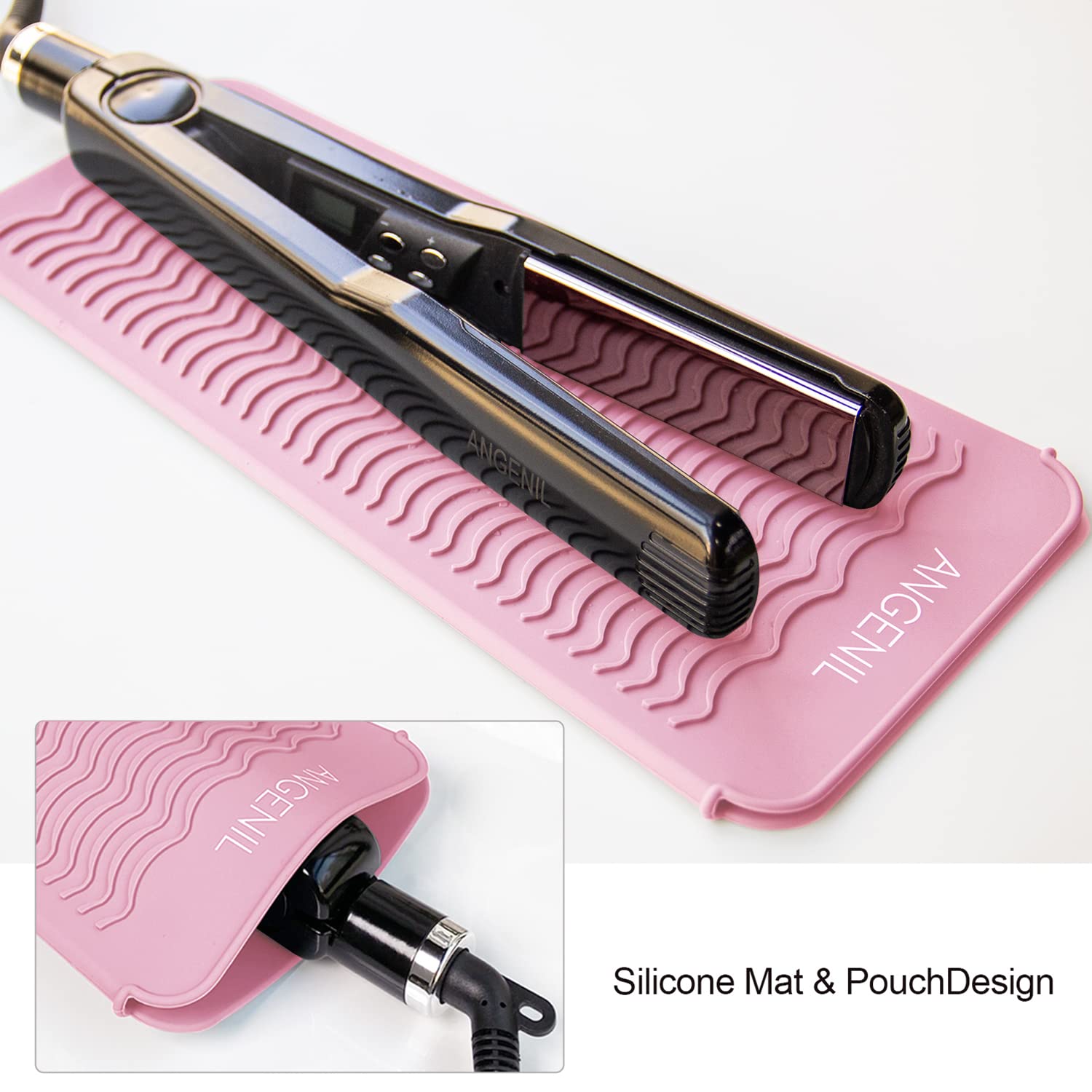 ANGENIL mat-pouch combo keeps hot styling tools organized and portable