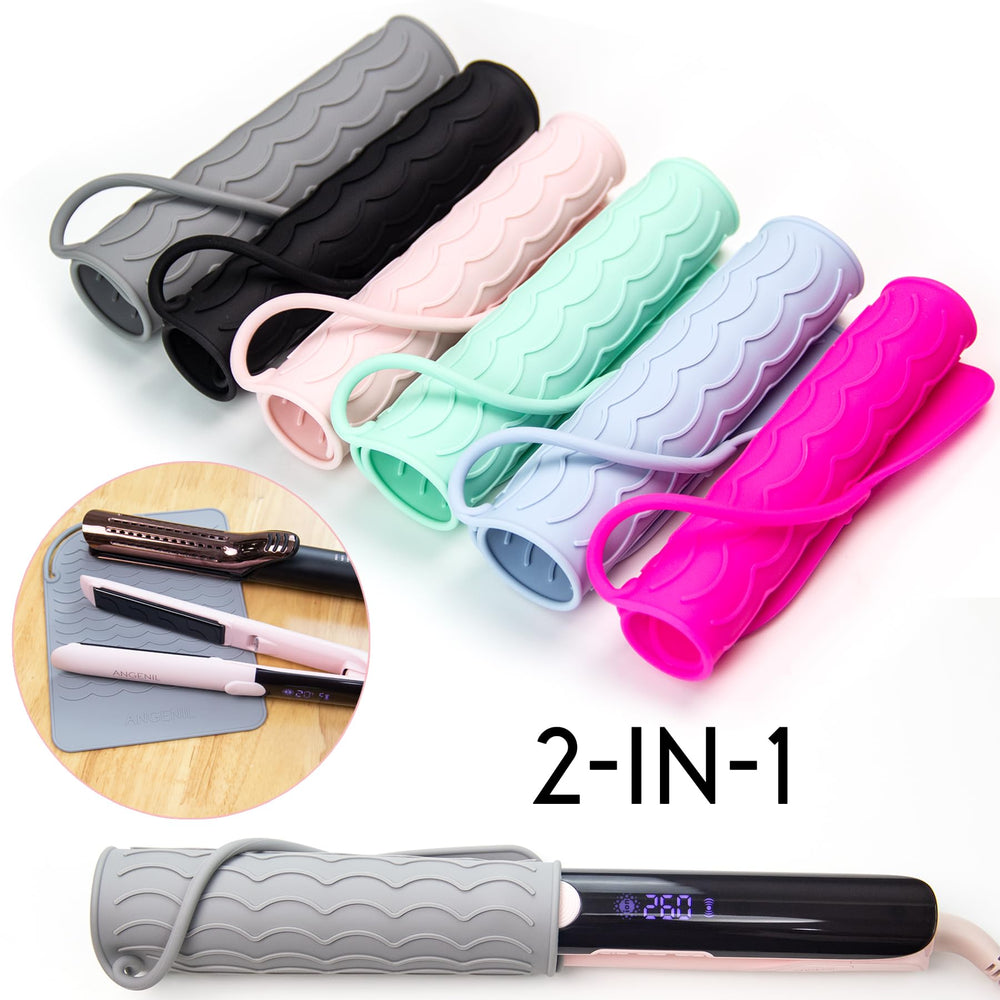 ANGENIL heat-resistant pouch keeps hot tools secure after styling.