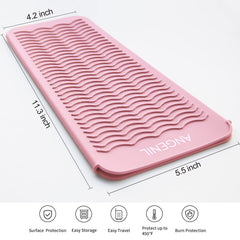 ANGENIL non-slip wave texture mat stabilizes curling irons during use