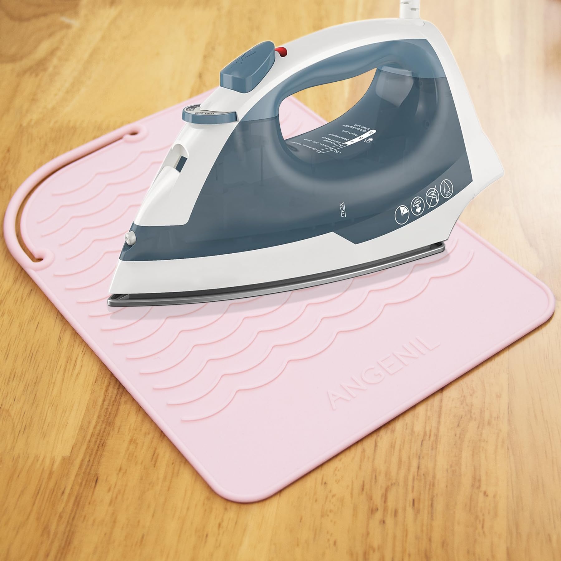 ANGENIL silicone mat protects countertop from heat and scratches.