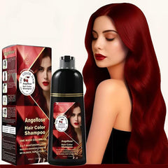 AngeRose Hair Dye Shampoo 3in1 bottle for quick at-home gray coverage.