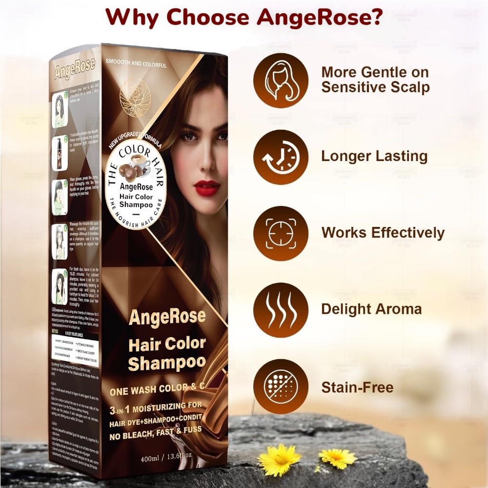 AngeRose resulting smooth, shiny hair after use.
