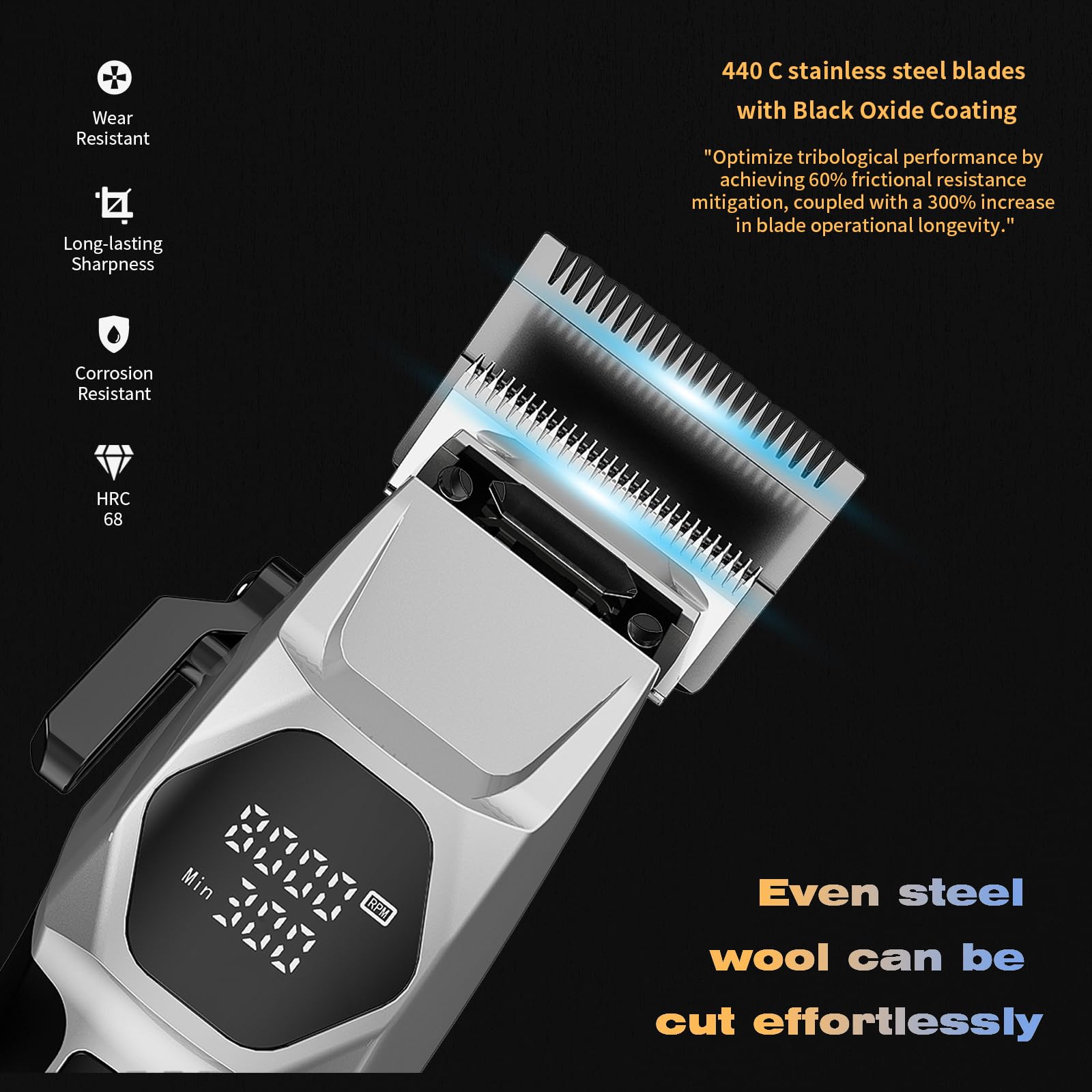 AngFan ANGFAN 440C black oxide blades reduce friction and boost durability.