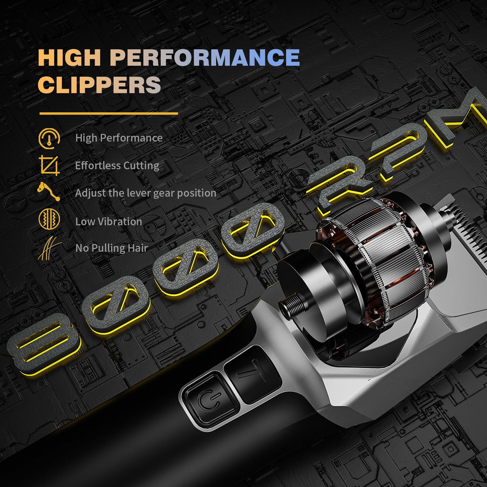 ANGFAN 440C steel blades with black oxide coating for durability and smooth cutting.