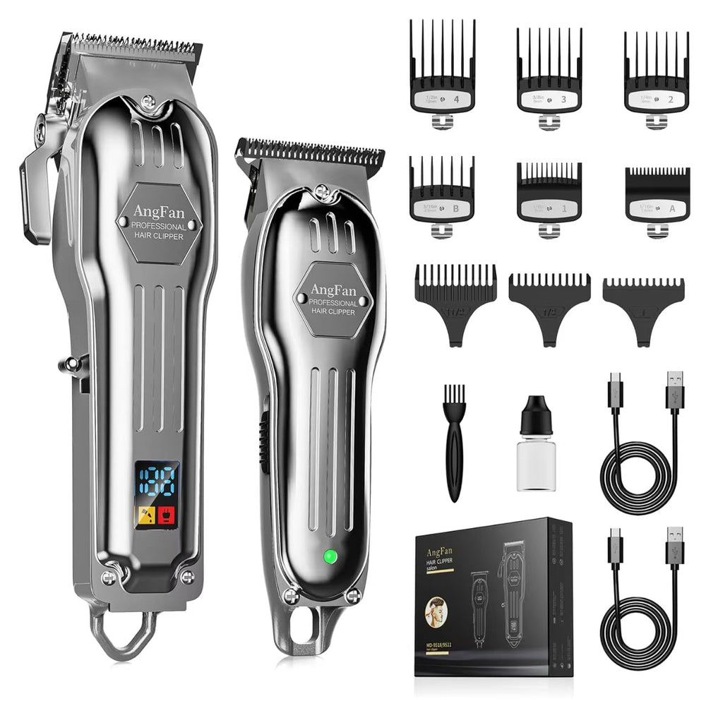 AngFan cordless hair clippers with 7200RPM for fast, salon-ready fades at home