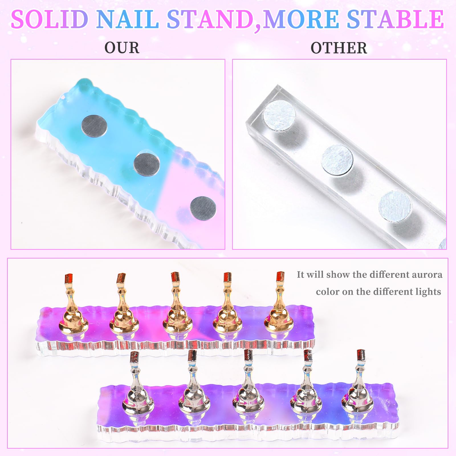 ANGNYA metal nail display stand durable and long-lasting.