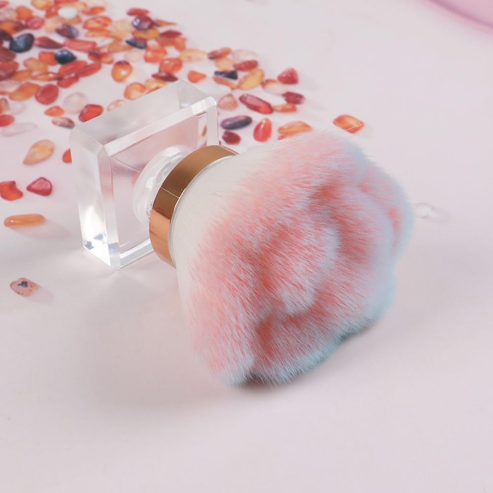 ANGNYA nail dust brush elegant design with powder blue gradient