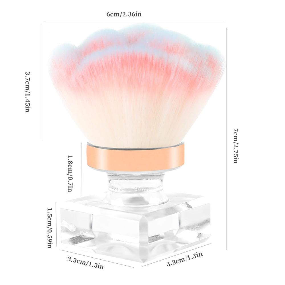 ANGNYA nail dust brush rose-shaped head reaches hard-to-reach areas