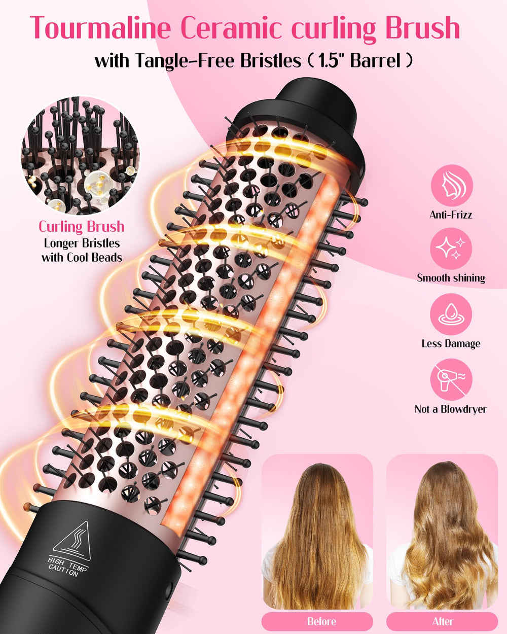 ANIEKIN 1.25 inch curling iron for fuller, bouncy curls.
