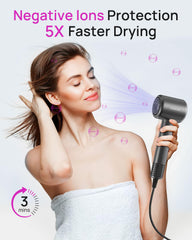 ANIEKIN hair dryer with diffuser attachment for salon-style results at home