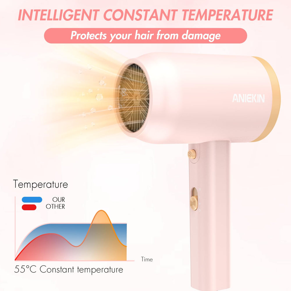ANIEKIN hair dryer with concentrator for precise styling