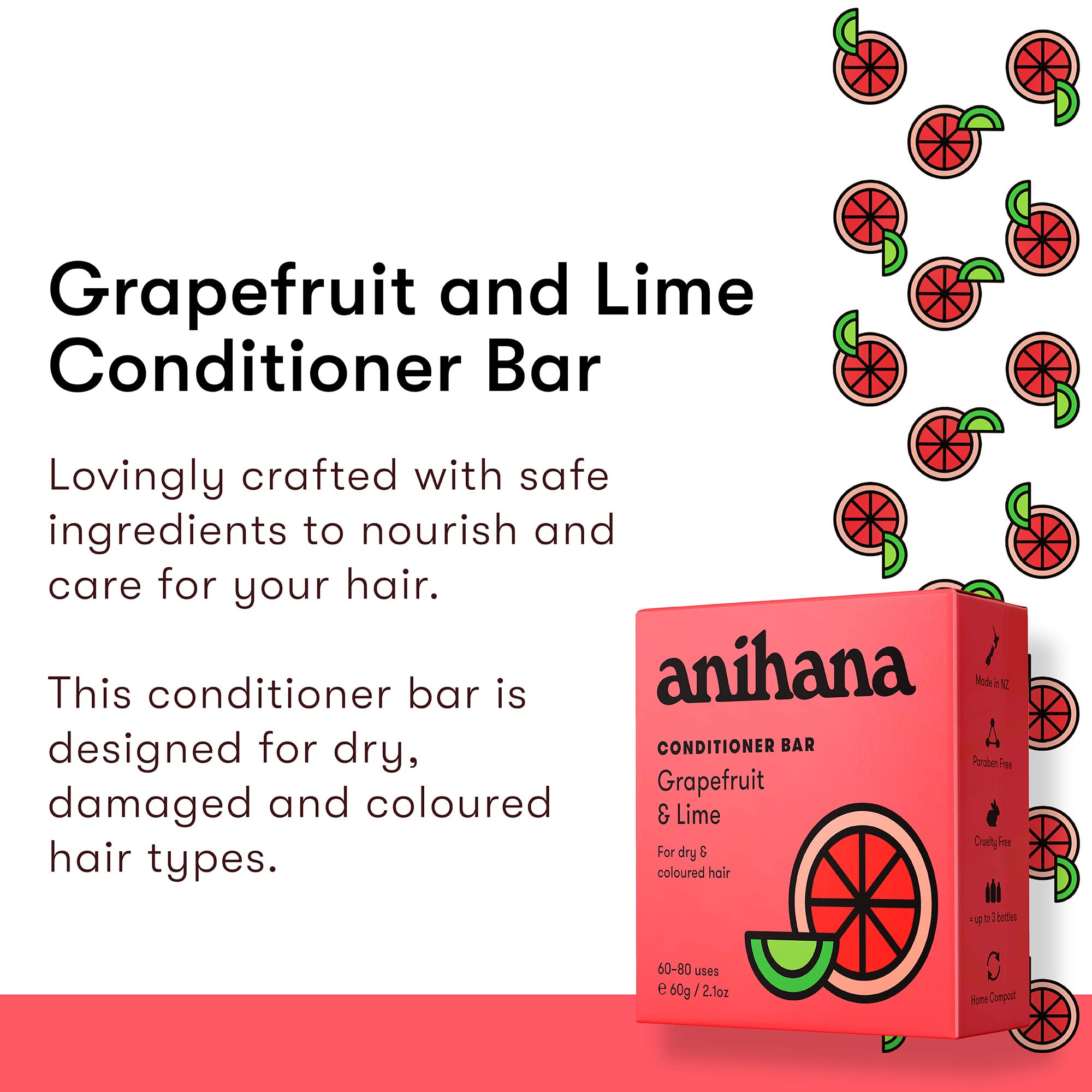 Acondicionador ANIHANA en barra hidratante deja el cabello suave y manejable.