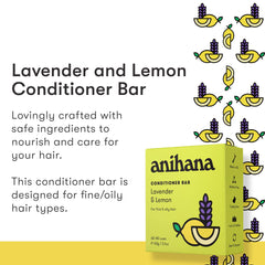 ANIHANA barra-condicionadora lavanda limón perfuma y añade cuerpo al cabello.