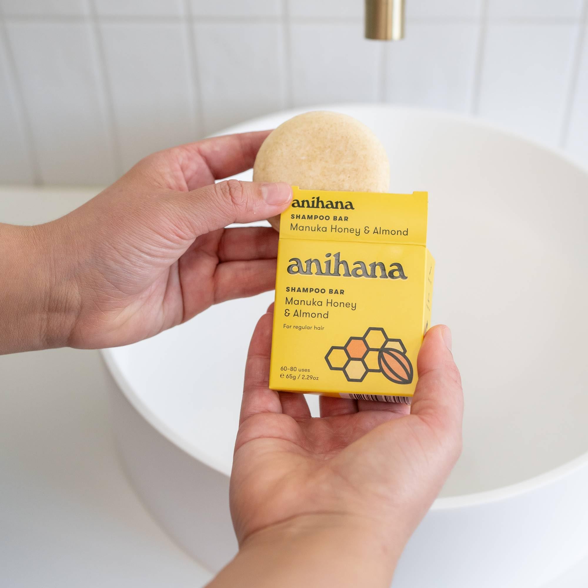 ANIHANA Shampoobar dura al menos 80 lavados.