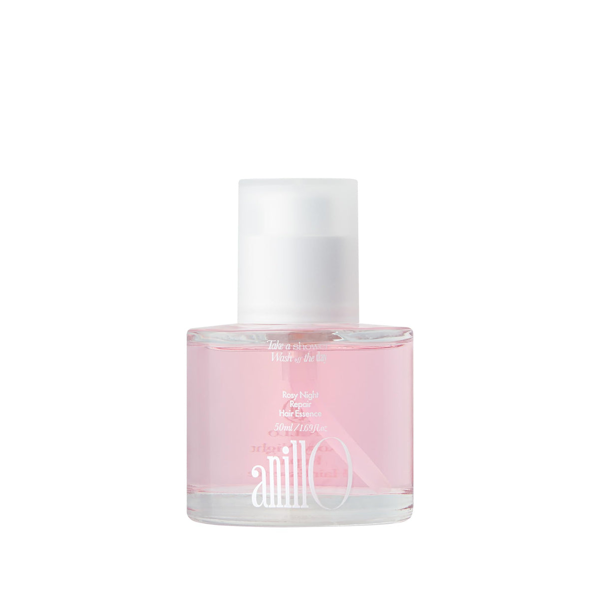ANILLO Rosy Night Repair: botella de aceite para hidratación profunda del cabello.