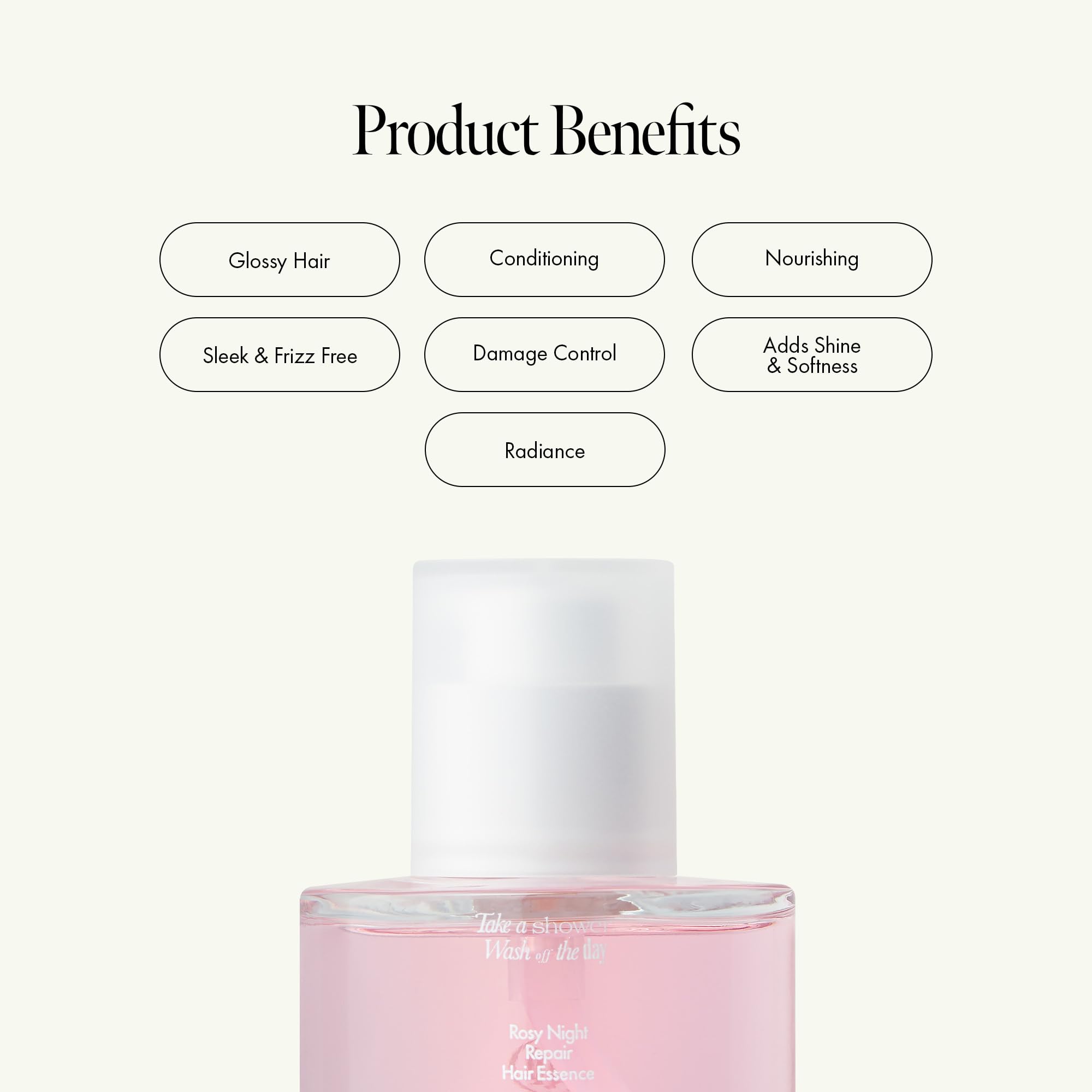 ANILLO Rosy Night Repair: cabello más brillante y sedoso tras uso.