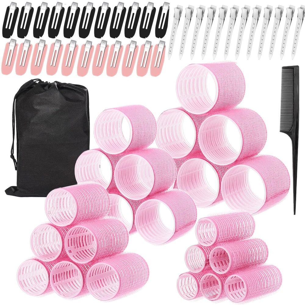 AnJOLi 60-pcs hair rollers set packaging for DIY curls at home.