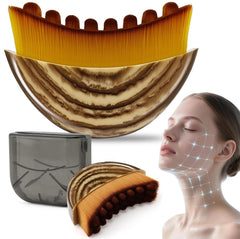 ANKEVIN Lymphatic Contour Face Brush close-up of ultra-soft bristles for gentle lymphatic care